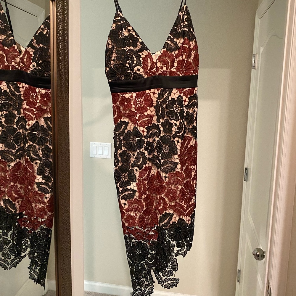 Bardot asymmetrical dress